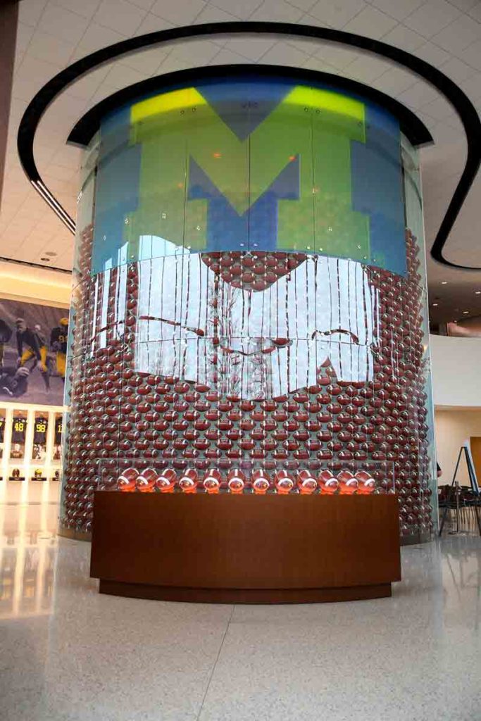 Branded Environment for Collegiate sports team University of Michigan