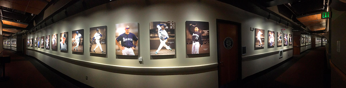 Safeco Field wall of players Seattle Mariners wall of players on canvas prints