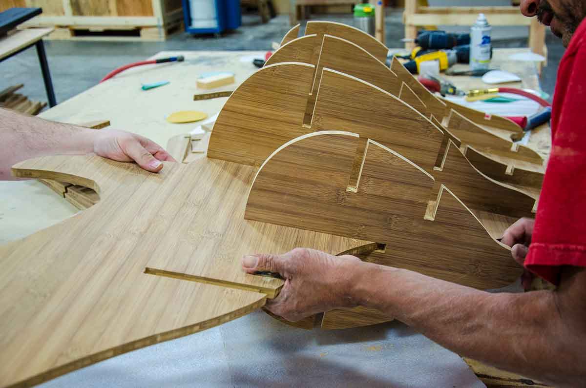 assembly process of wooden swordfish