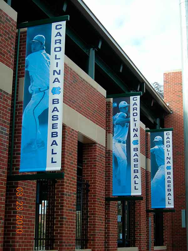 collegiate sports team North Carolina baseball applique banners