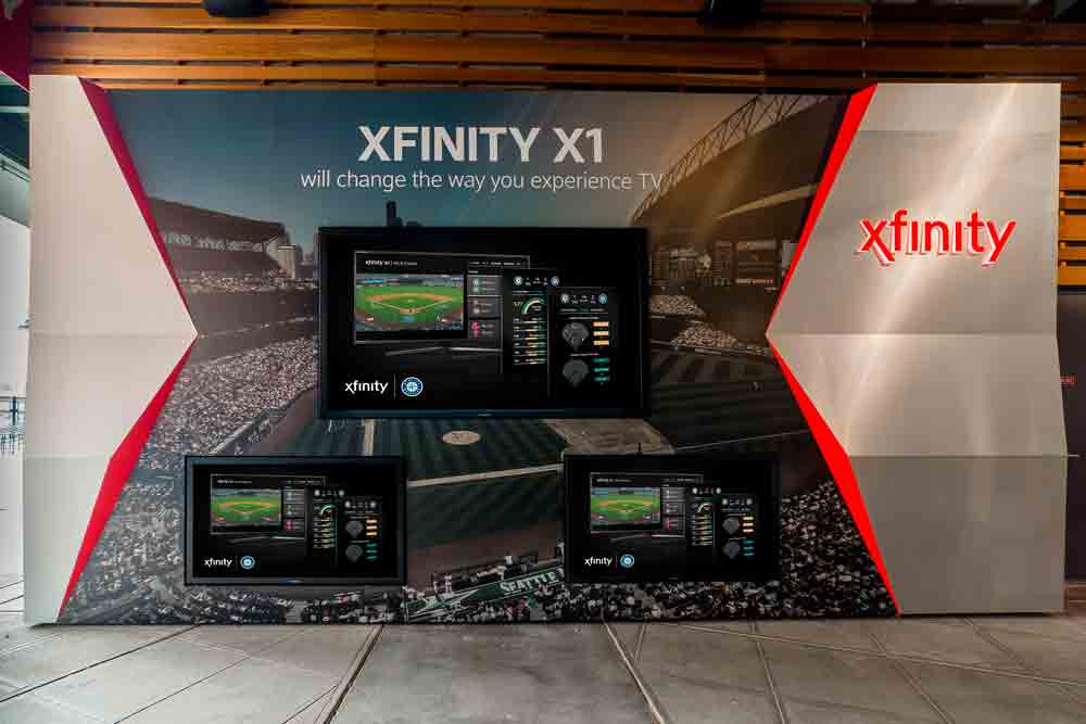 Xfinity brings a retail display to a pro sports field
