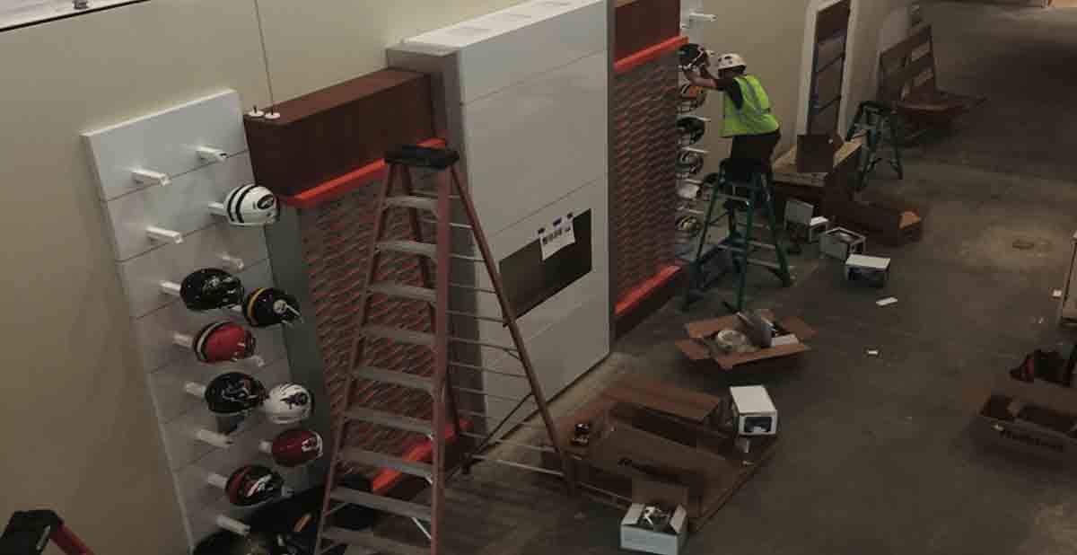 Clemson University builds a nfl tribute wall