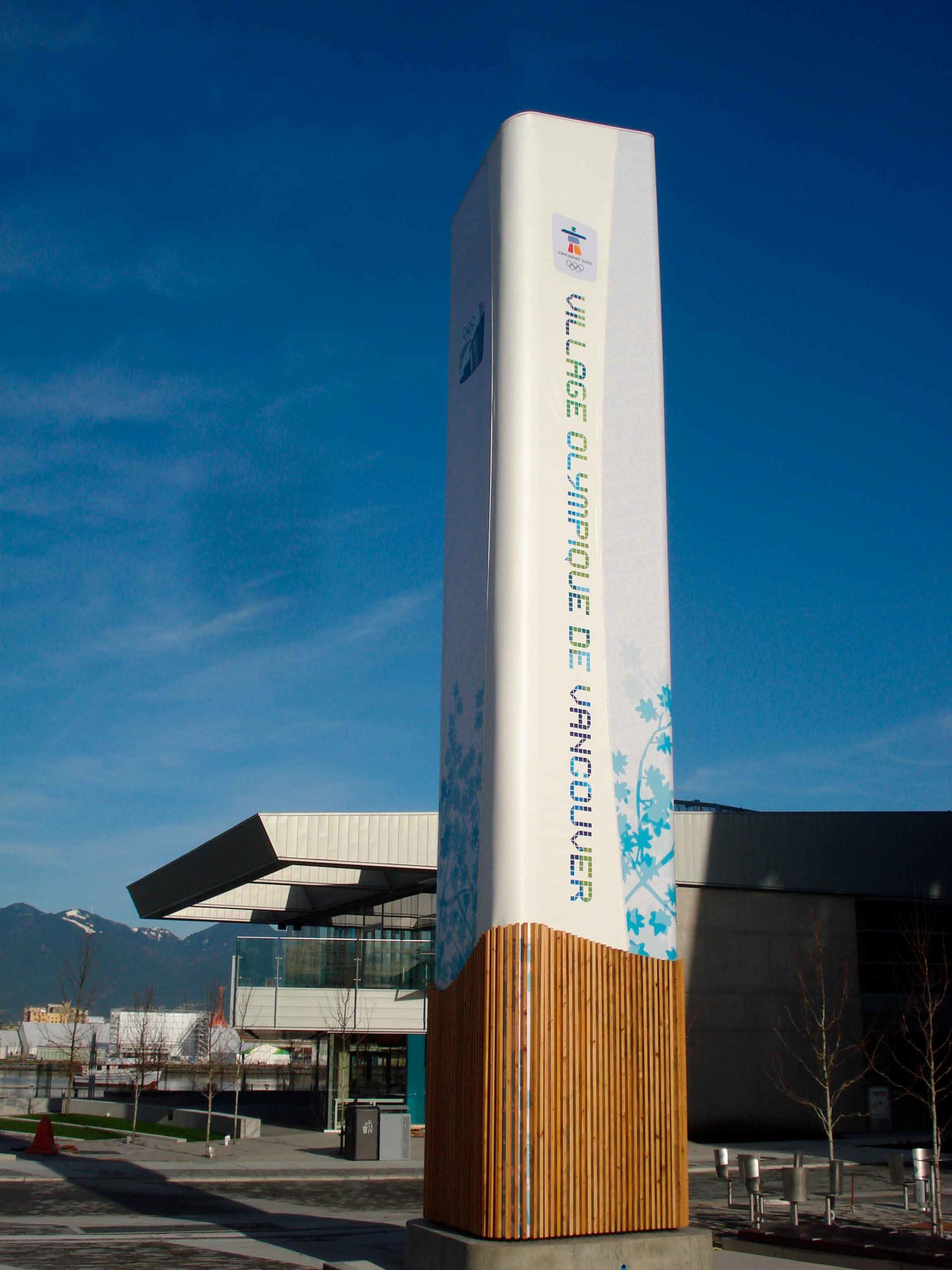 wayfinding signs tower large scale for the olympics