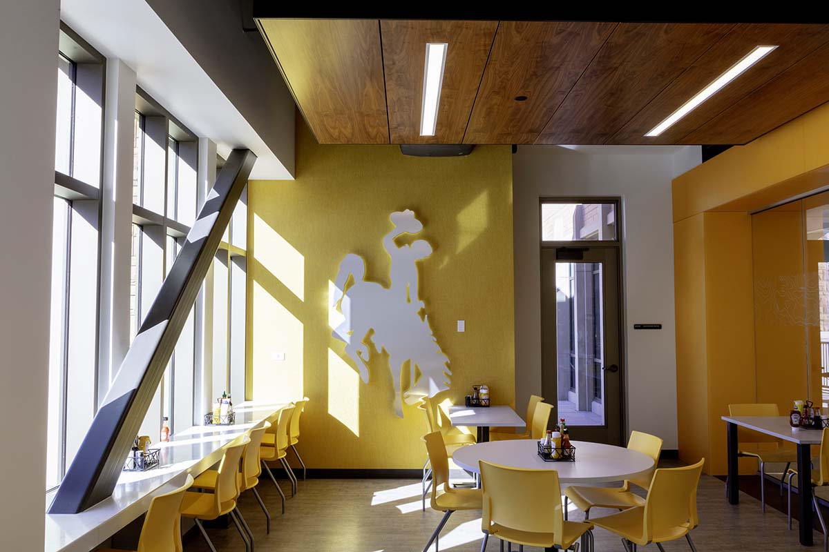 eating area for students at the University of Wyoming.