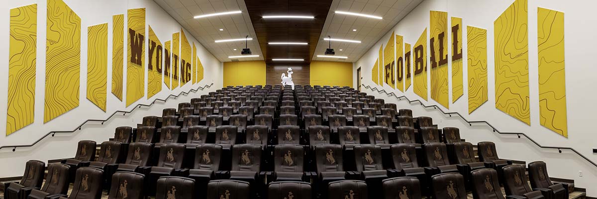 viewing room for University of Wyoming football players