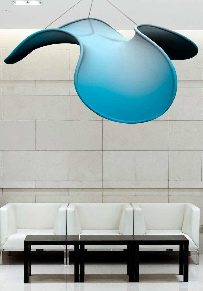 Rainier Clouds Altostratus Blue Using the only tube bender machine in North America, we make Rainier Clouds to transform interiors.