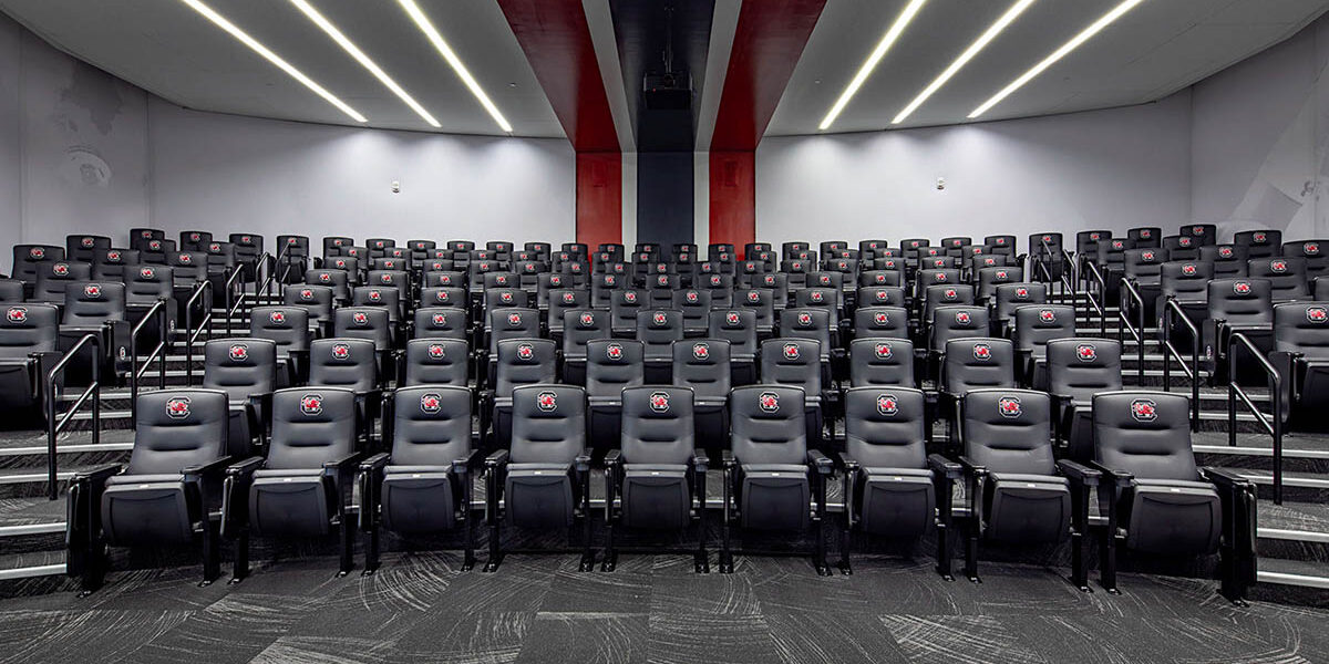 viewing room for the University of South Carolina football team